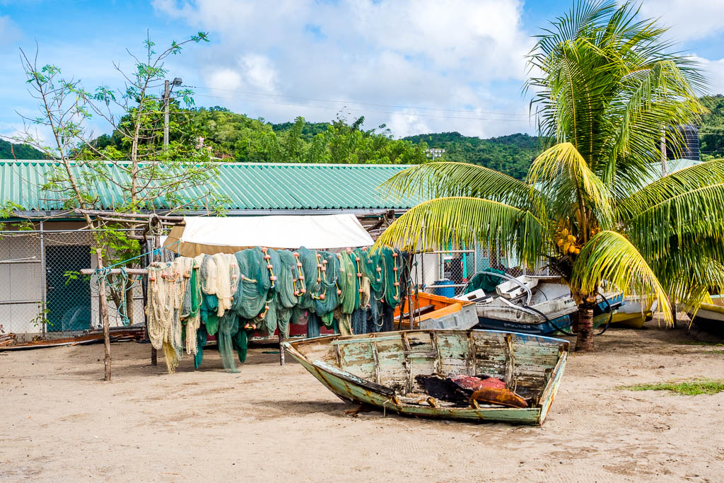 Fischerboot Anse La Raye Saint Lucia