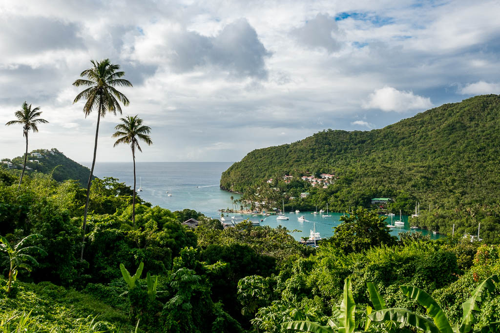 Blick auf Marigot Bay Saint Lucia