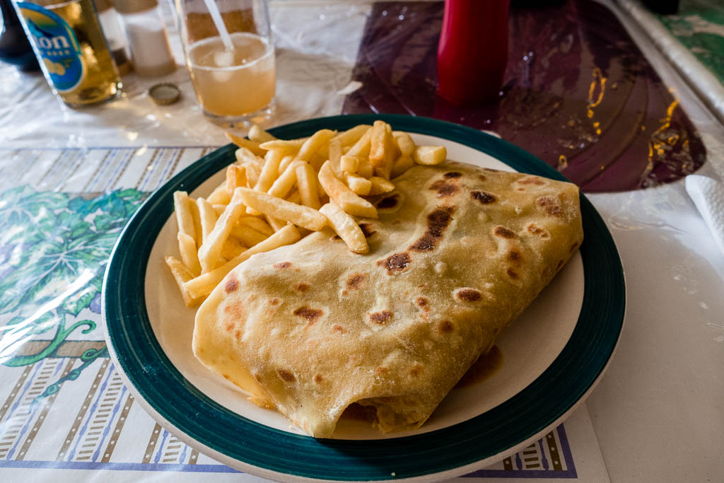 Rotis im Restaurant Fedo`s in Soufriere