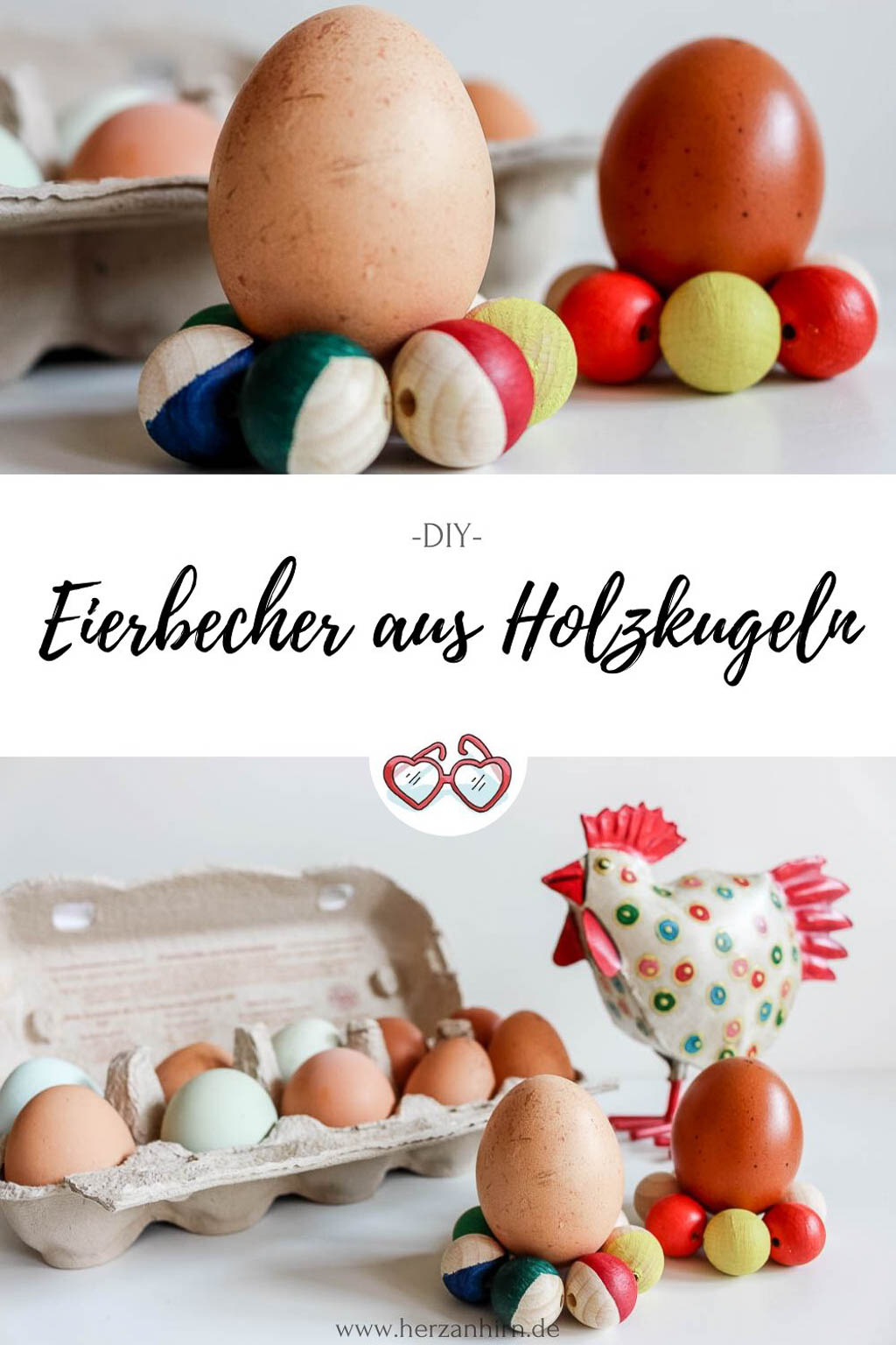 Eierbecher aus Holzkugeln Pinterest Grafik