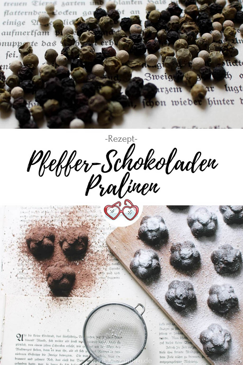 Pfeffer-Schokoladen Pralinen Pinterest Grafik